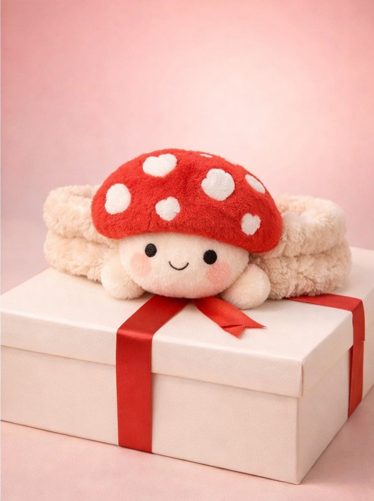 Bandeau bébé champignon rouge – Accessoire doux et ludique pour cadeaux boutique
