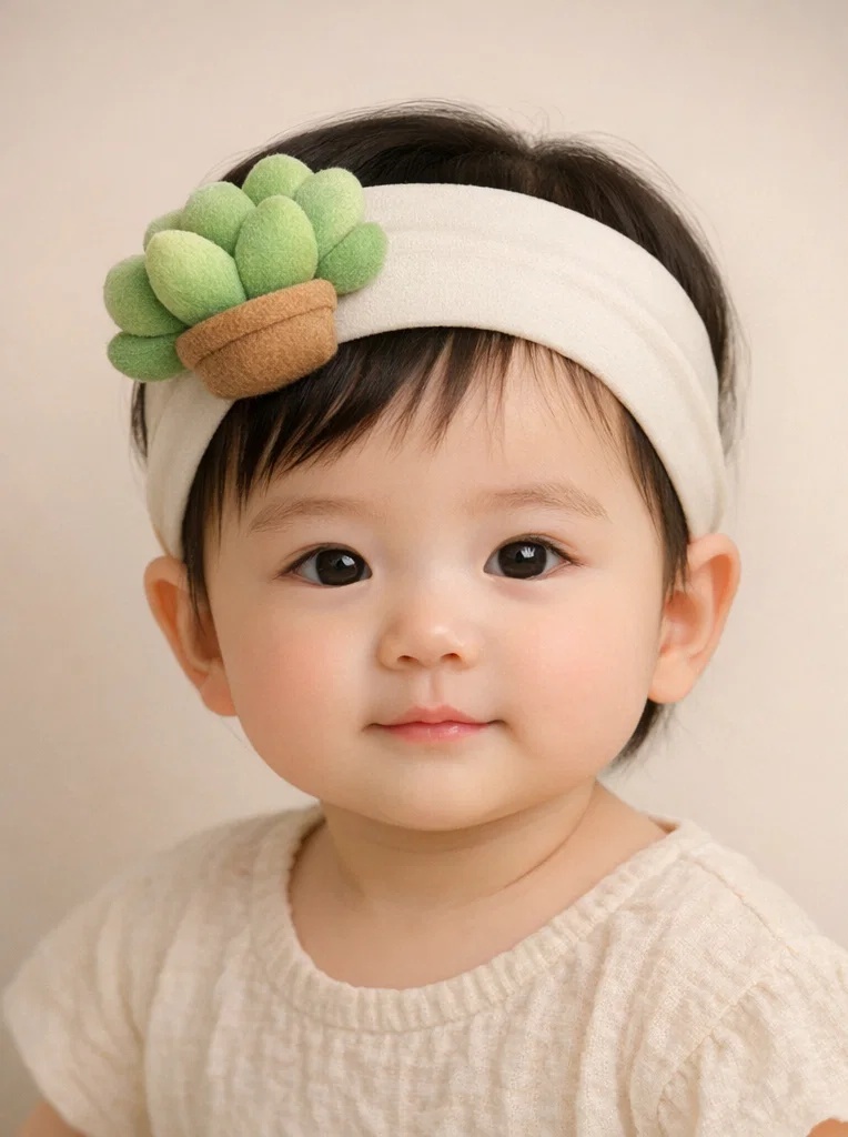 Cute Succulent Plush Baby Headband OEM – Soft Nylon Infant Hairband for Retail & Bulk Orders