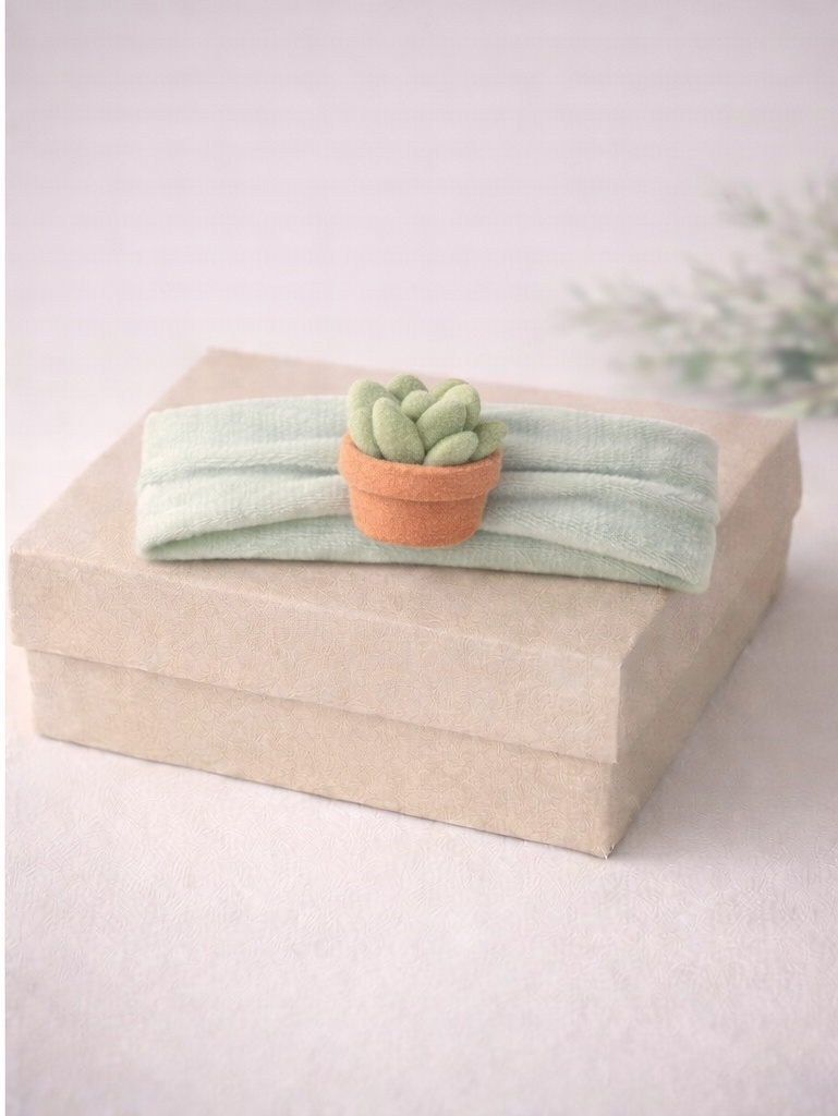 Succulent Plant Baby Headband – Nature-Inspired Gift for Eco-Friendly Retailers