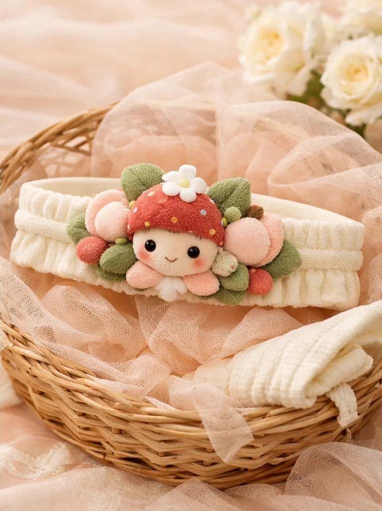 Diademas para bebé rosas con flores para clientes B2B