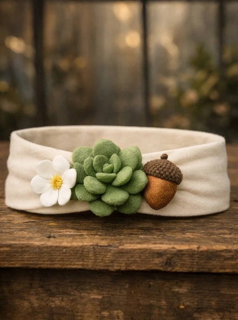 Diadema de bebé linda con flores hechas a mano – segura y cómoda para bebés