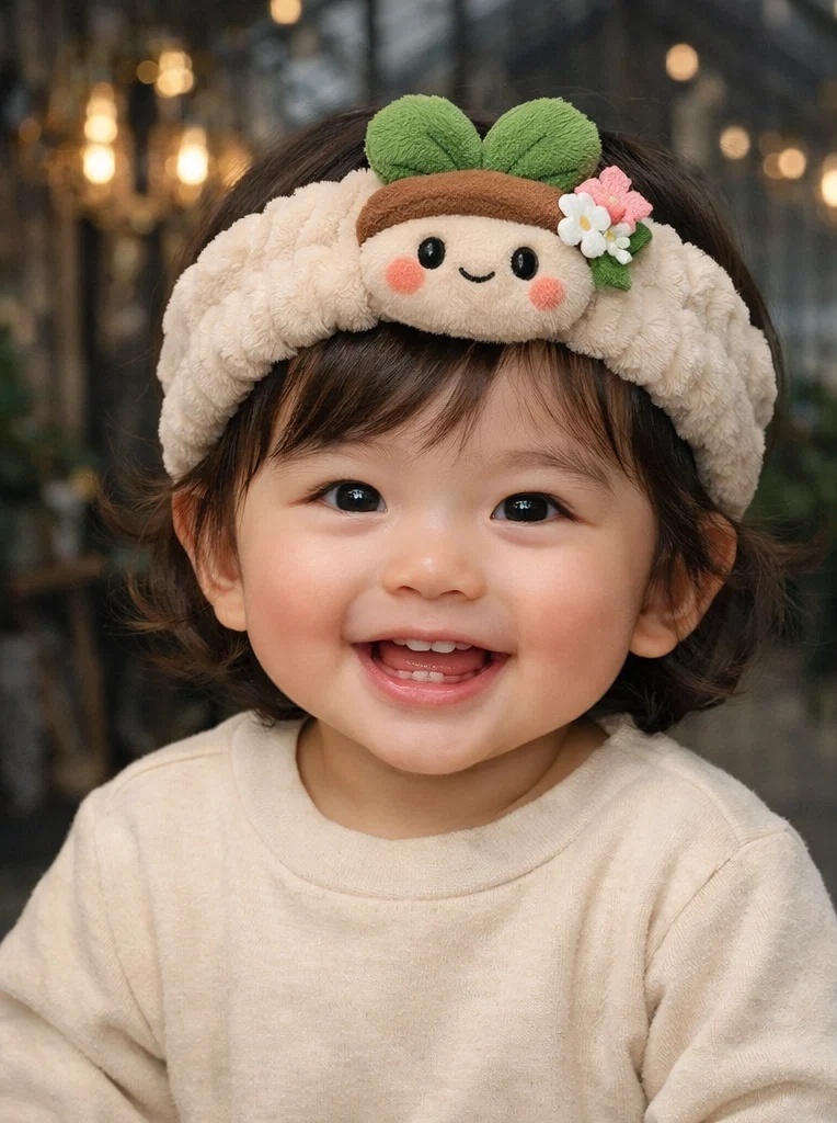 Boutique Style Leaf Cap Doll Baby Headband – OEM Soft Fleece Infant Hairband Supplier