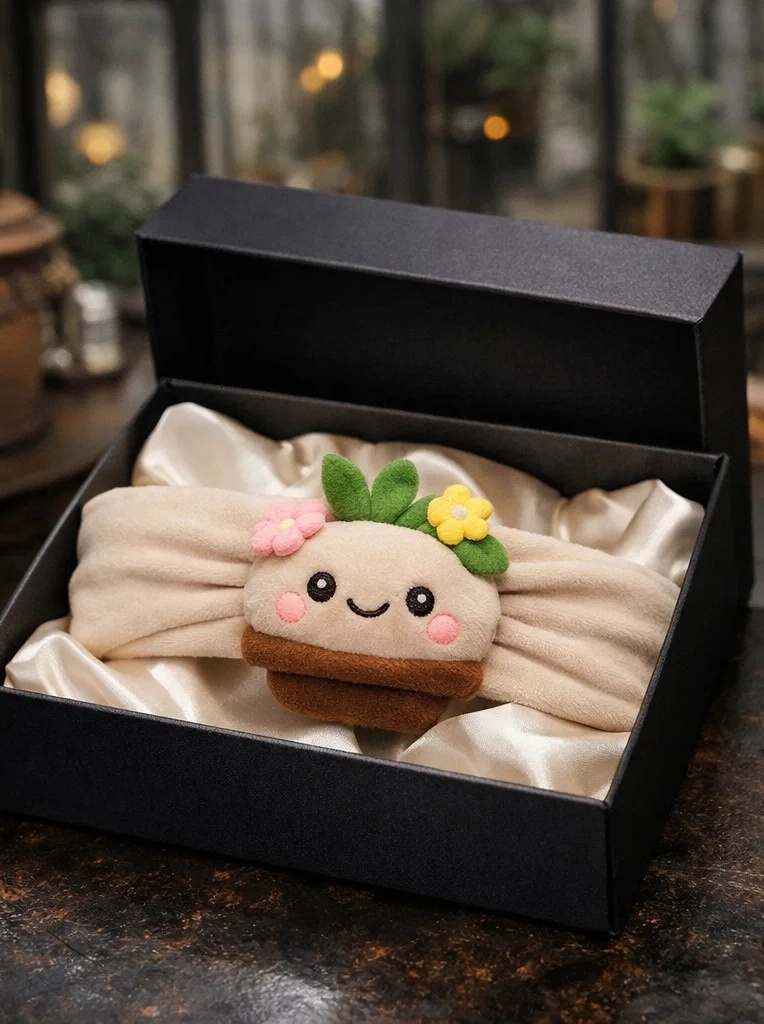Custom Garden Pot Doll Baby Headband – Plush Infant Hair Accessory for Wholesale Distribution
