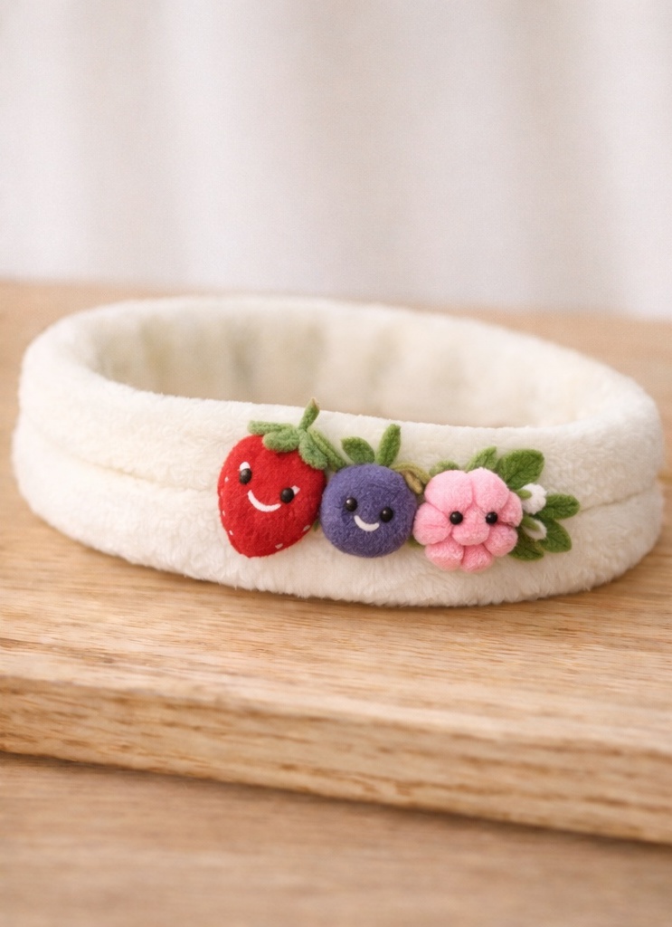 Red Hoodie Baby Headband Set with Cherry Plush – Sporty & Cute for Baby Outfits