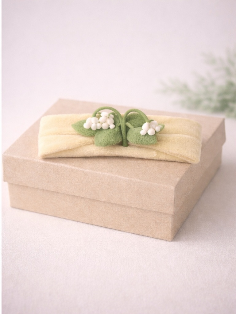 Lily of the Valley Baby Headband – Soft Floral Accent for Seasonal Displays