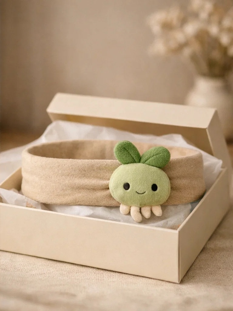 Cute Plant Doll Baby Headband – Soft Baby Boutique Hairband for Newborns