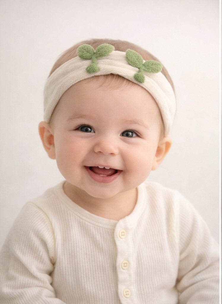 Sprouting Twins Baby Headband – Playful Plant-Themed Infant Accessory