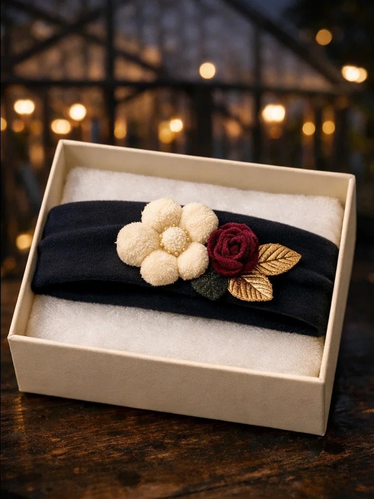 Elegant Flower Baby Headband – Luxury Boutique Newborn Hairband for Baby Girl