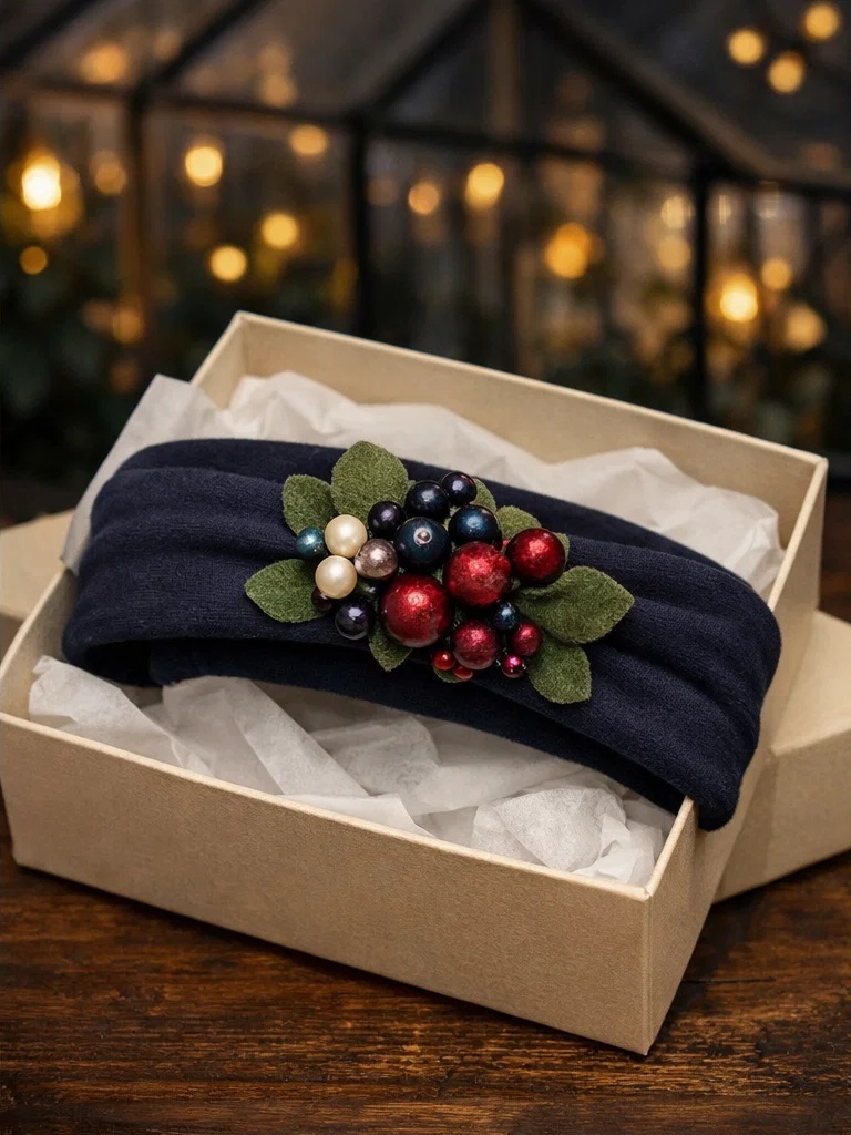 Berry Flower Baby Headband – Luxury Newborn Hairband for Baby Boutique Accessories