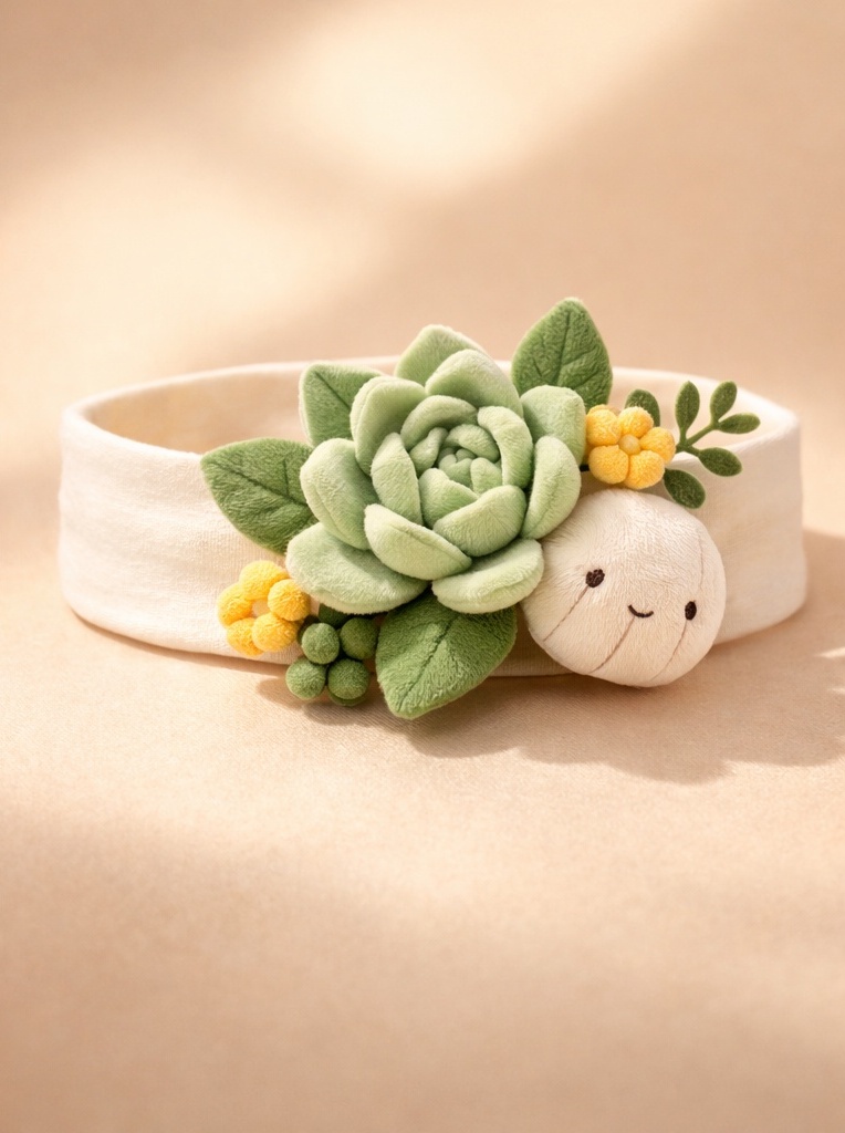 OEM Succulent Doll Baby Headband – Premium Plush Infant Hairband for Brand Customization