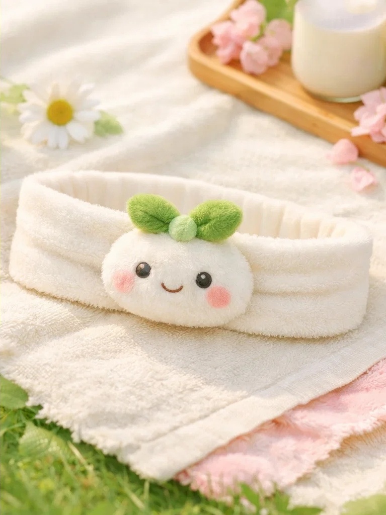 B2B顧客向けの可愛いピンクのベビー用ヘアバンド（花付き）