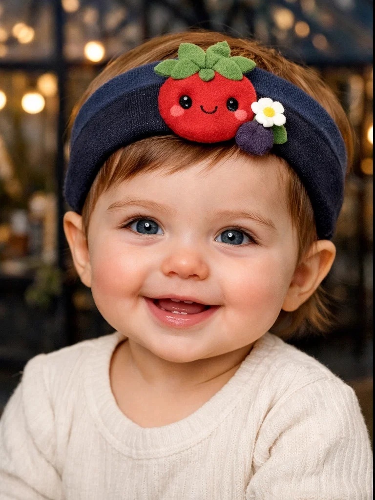 Autumn Acorn Baby Headband – Soft Newborn Hairband Boutique Baby Accessories