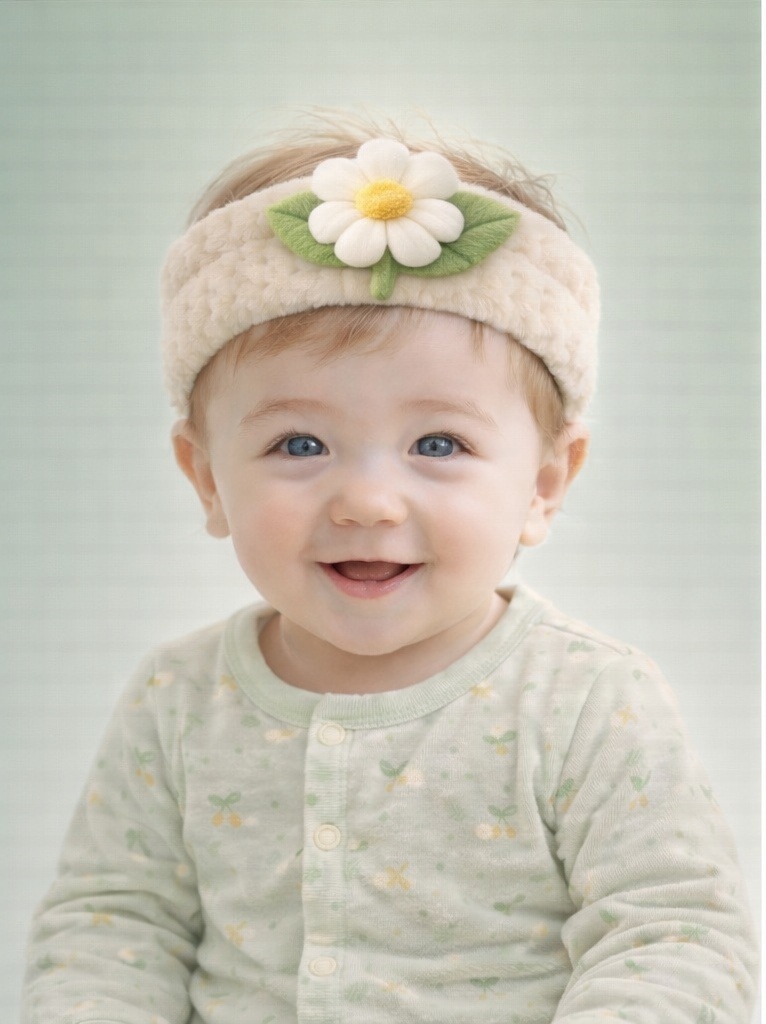 Niedliches Baby-Stirnband mit Gänseblümchen – Weich, elastisch und perfekt für den täglichen Gebrauch