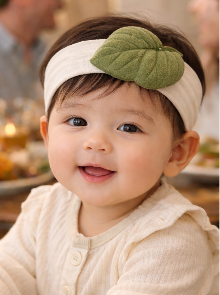 Minimalist Leaf Baby Headband – Elegant & Timeless for Everyday Baby Fashion