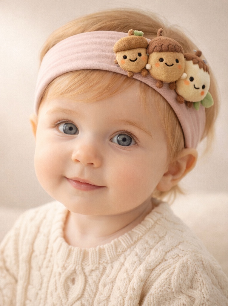 Wholesale Acorn Cartoon Baby Headband – Cute Plush Infant Hair Accessory OEM Manufacturer