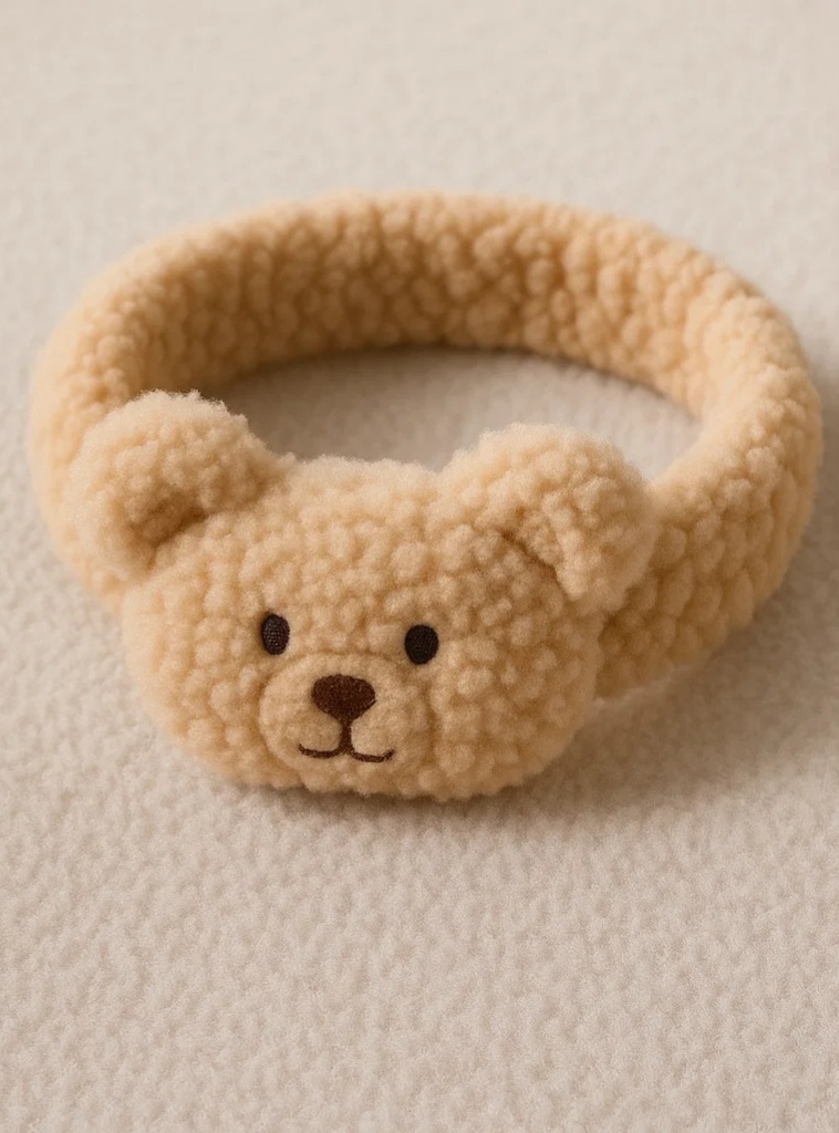 Plush Bear Baby Headband – Soft and Stretchable Fleece