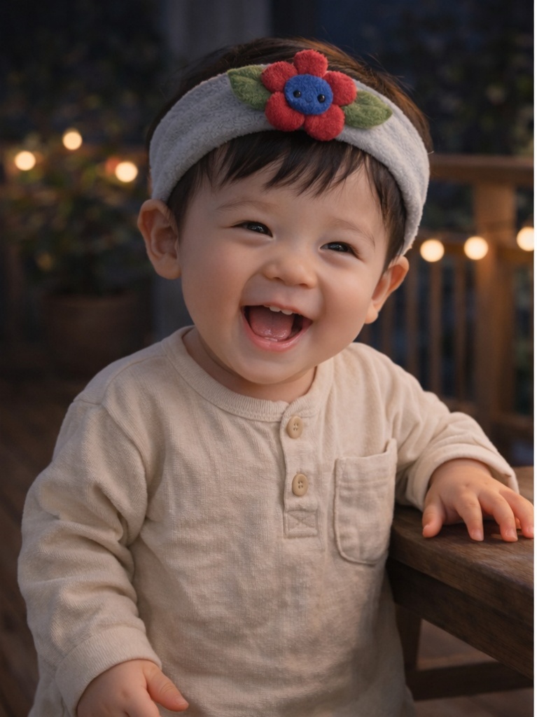Custom Red Flower Baby Headband Plush Cartoon Doll Headband for Boutique Baby Accessories