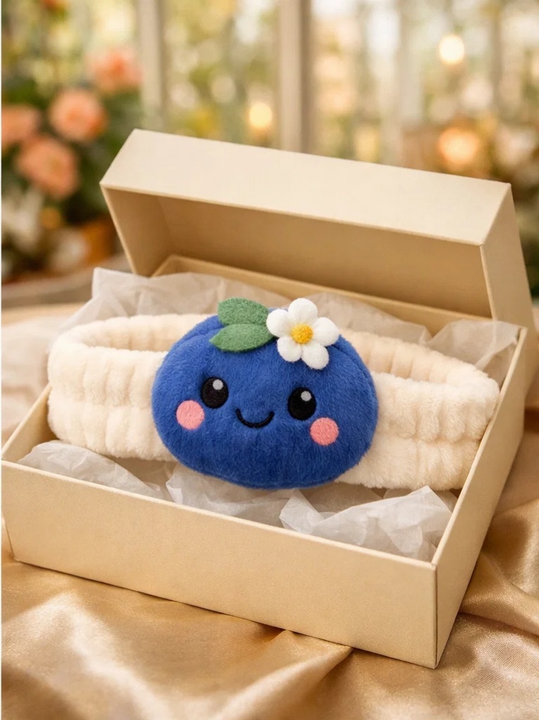 Diadema de bebé en peluche con diseño vegetal