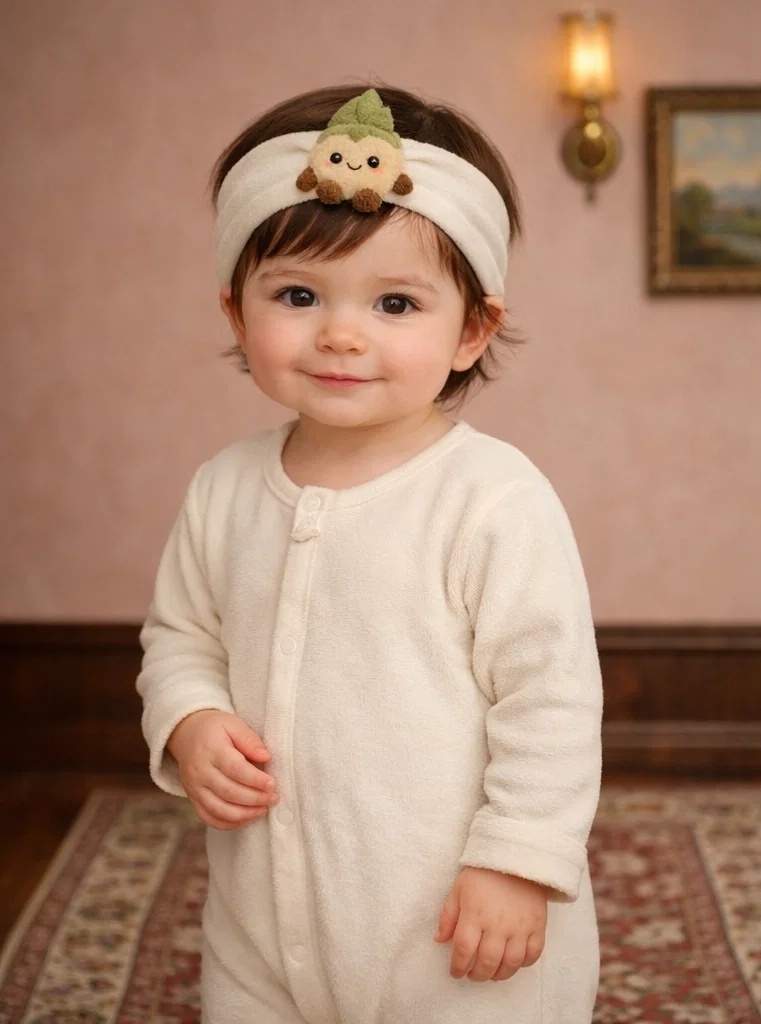 Baby Headband with Adorable Baby Pineapple Design