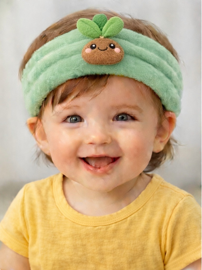 Diadema para bebé de peluche con muñeco adorable