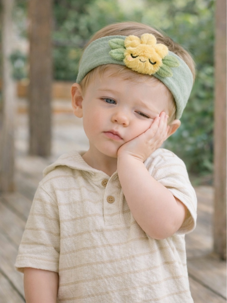Custom Yellow Flower Baby Headband Soft Plush Doll Head Wrap for Boutique Baby Stores
