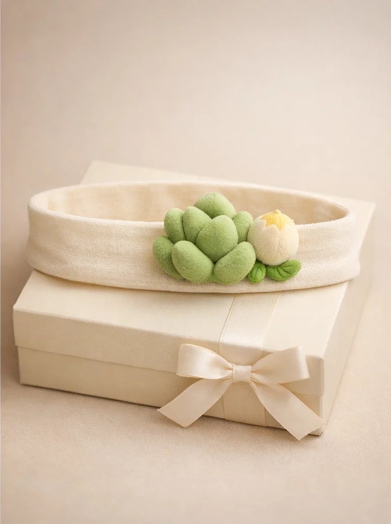 Premium Plush Succulent Baby Headband with Gift Packaging – OEM/ODM Infant Hairband Supplier