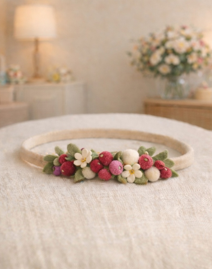 Red Berry & Daisy Infant Headbands – Customizable OEM Baby Accessories for Stores