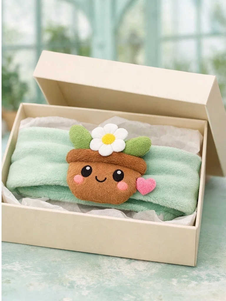 Cute Flower Pot Doll Baby Headband – Boutique Style Baby Hairband for Gift Shops