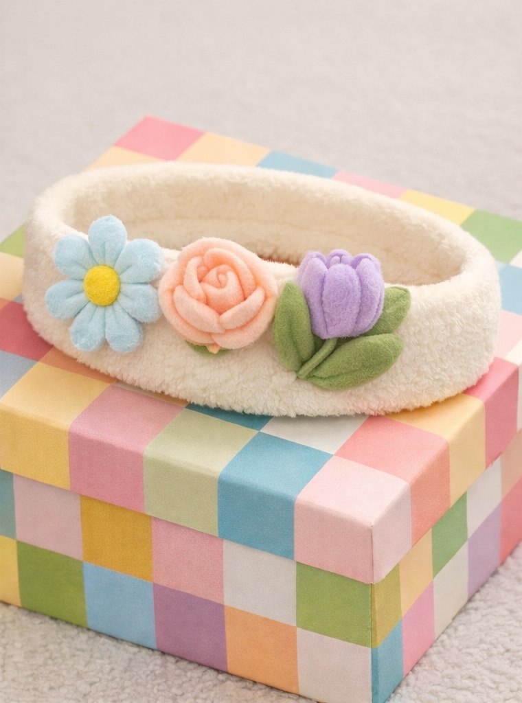Premium Felt Baby Headband with Handmade Floral Accents – Perfect for Photography and Gifting