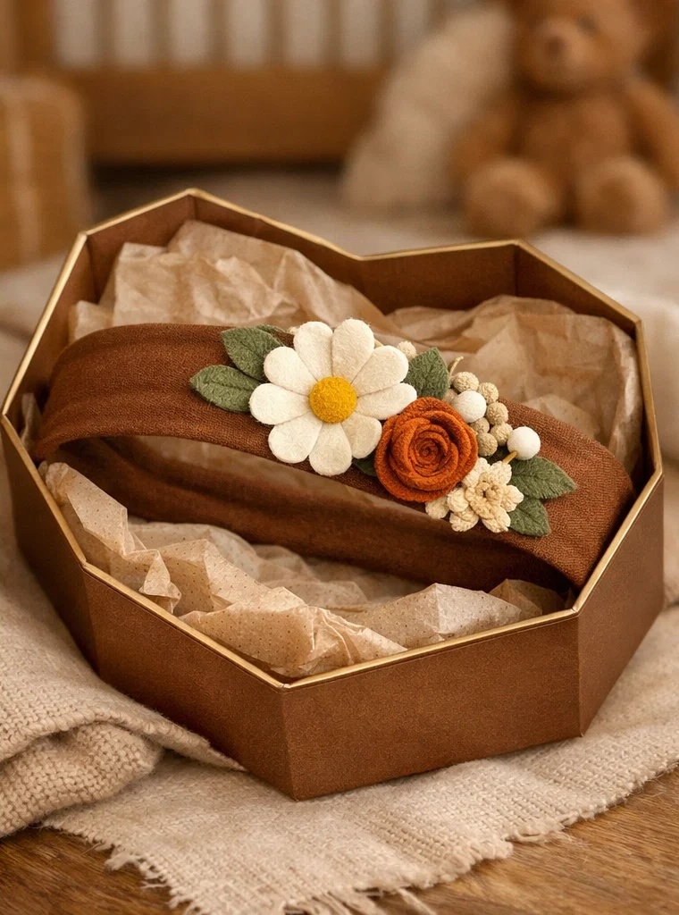 Colorful Floral Baby Headband – Soft, Adjustable, and Gift-Ready Design for Newborns