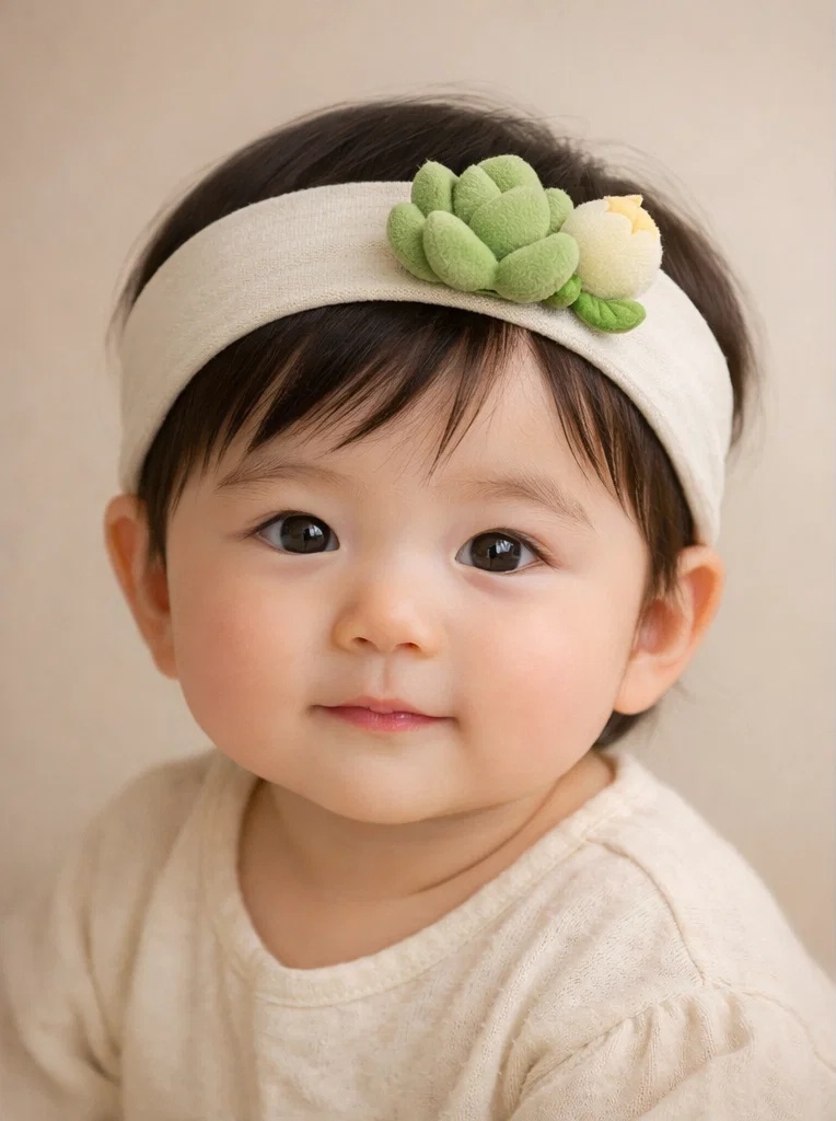 Premium Plush Succulent Baby Headband with Gift Packaging – OEM/ODM Infant Hairband Supplier