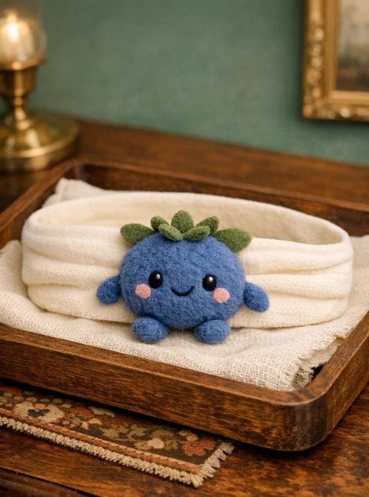 Soft Blue Fruit Baby Headband for Boutique Baby Accessories