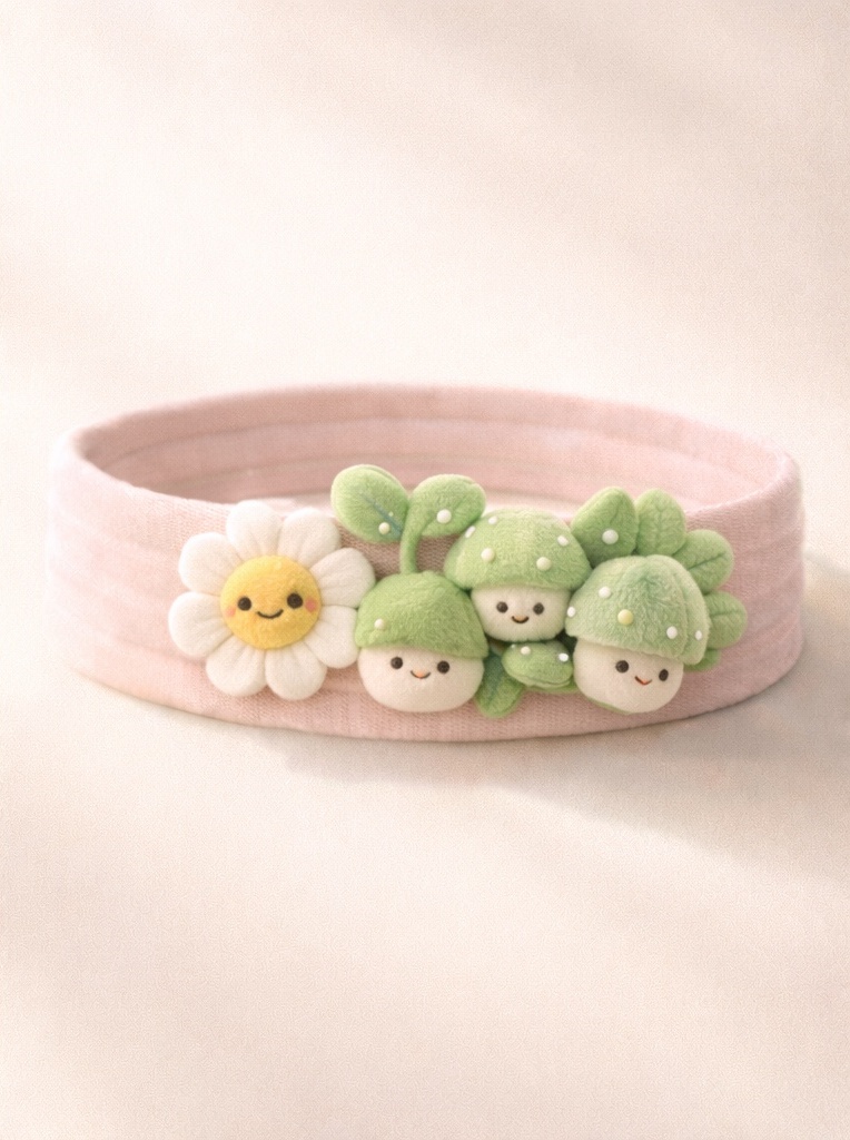 Bandeau Bébé Peluche Fleur & Champignon OEM – Fournisseur Grossiste