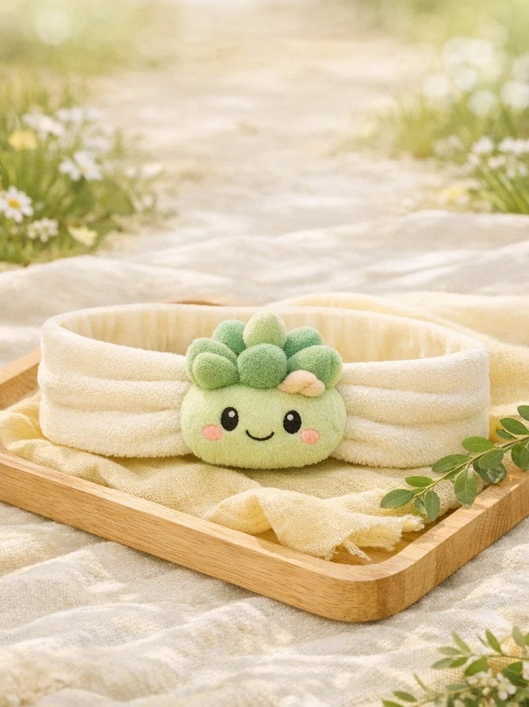 Bandeau bébé en peluche à poupée succulente pour vente en gros – accessoire boutique doux prêt pour marque privée