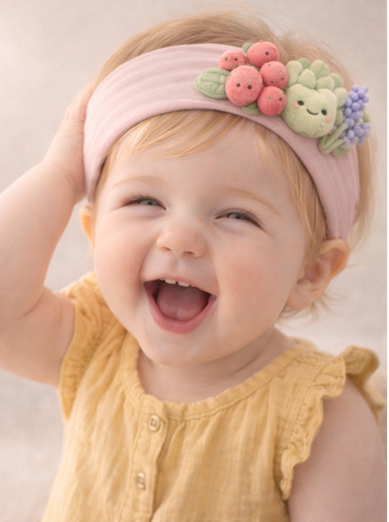 Faixa de Cabelo para Bebê com Boneca de Pelúcia OEM – Atacado Direto da Fábrica