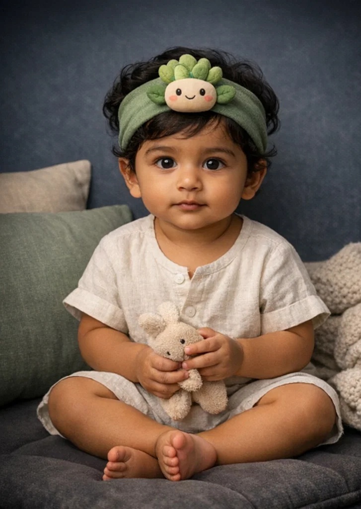 Bandeau pour bébé avec poupée mignonne pour un usage quotidien