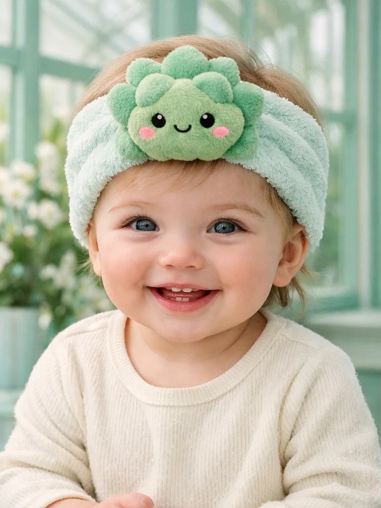 Kawaii Succulent Plush Baby Headband – Bestselling Baby Hairband for Baby Boutiques