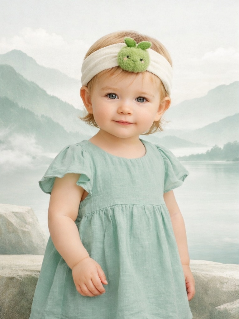 Charming Green Apple Baby Headband - Fresh and Cute