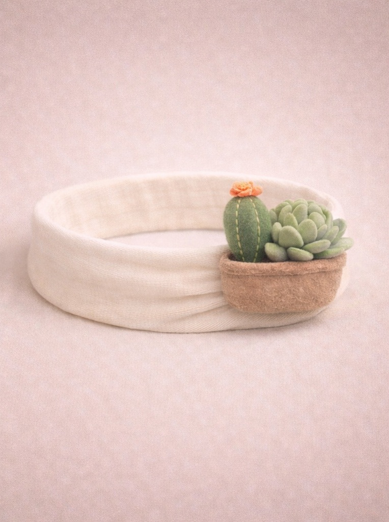 Diadema Bebé con Suculentas OEM – Producto Clave para Mayoristas