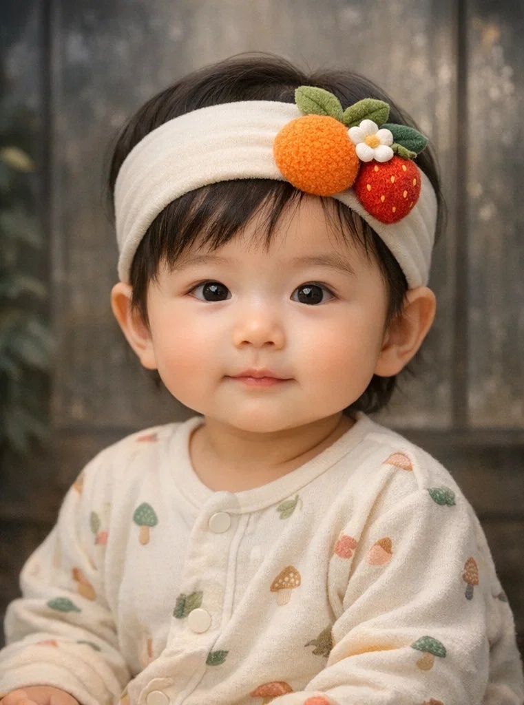 Diademas para bebé con diseño de hojas coloridas