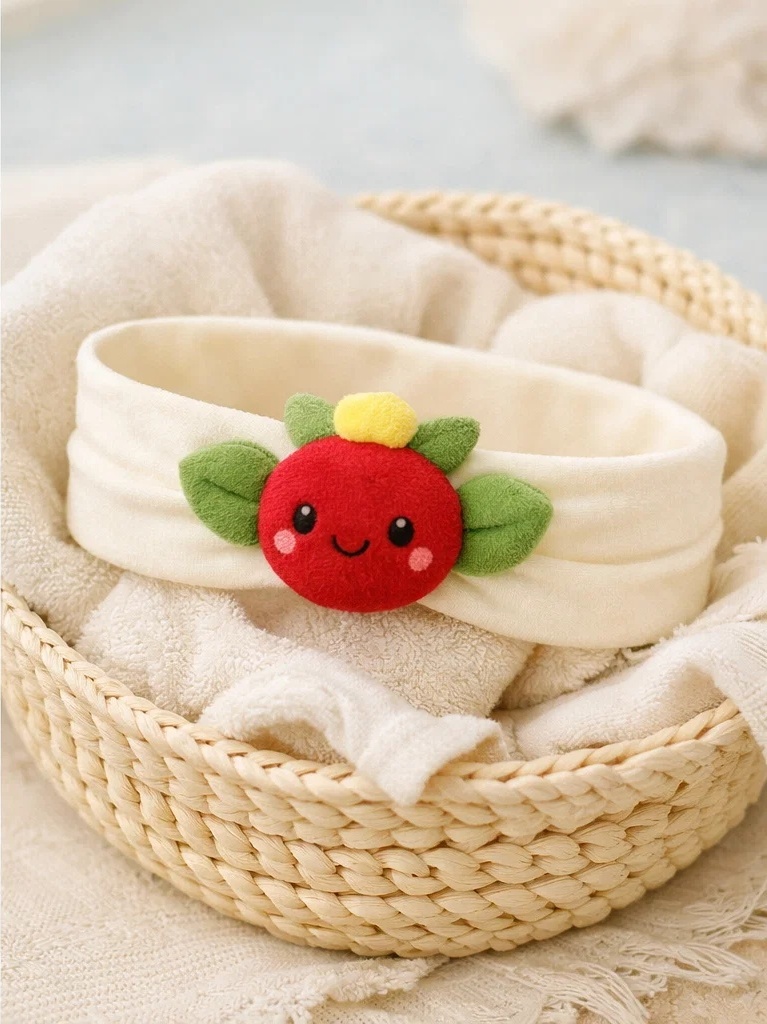 Baby-Stirnband mit fruchtiger Plüschpuppe für den Großhandel – farbstarkes Boutique-Accessoire für Private Label