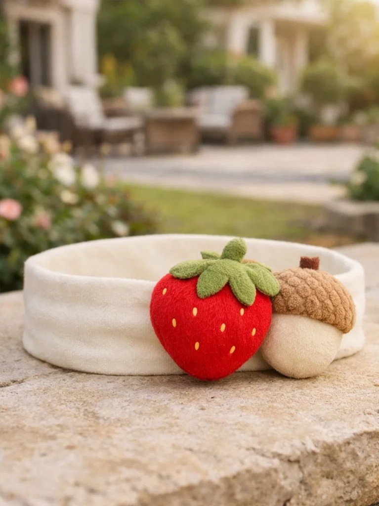 Strawberry & Acorn Baby Headband – Adorable Fruit Style, Ideal for Seasonal Promotions