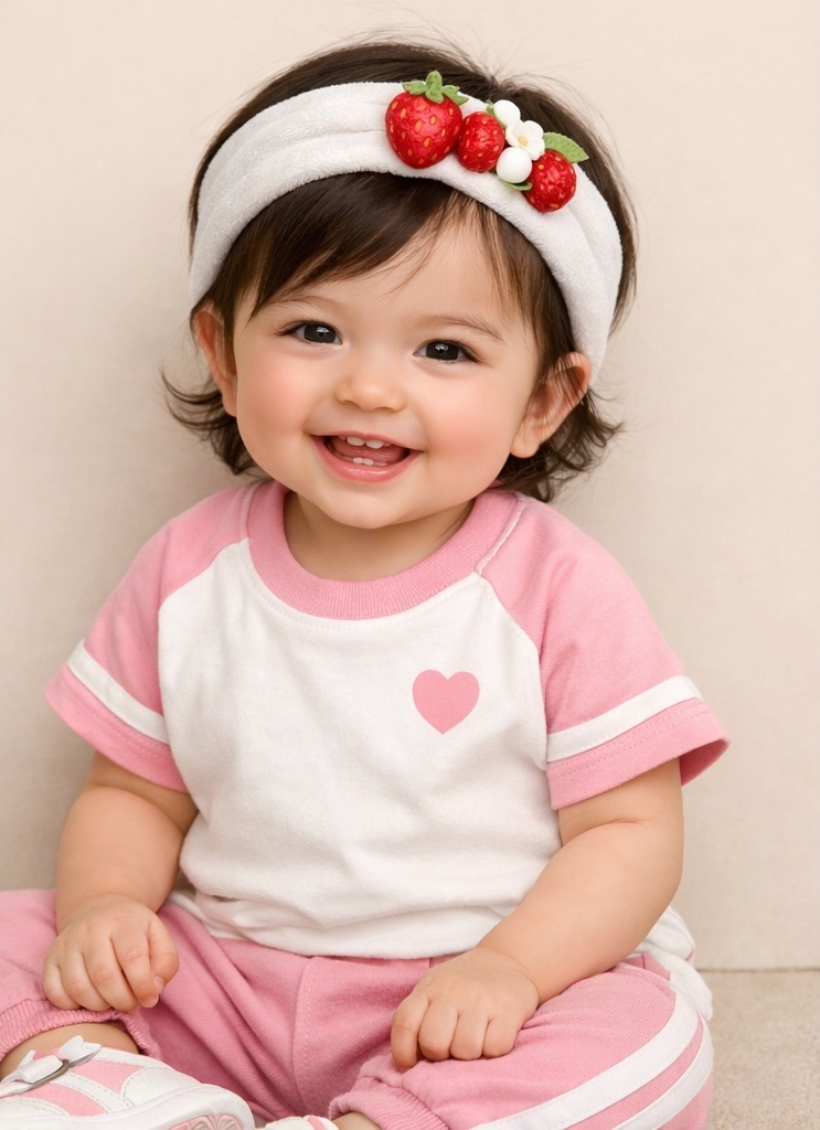Colorful Infant Headbands with Embroidered Dolls – Easy to Wear & Gentle on Skin – Ideal for Gift Sets