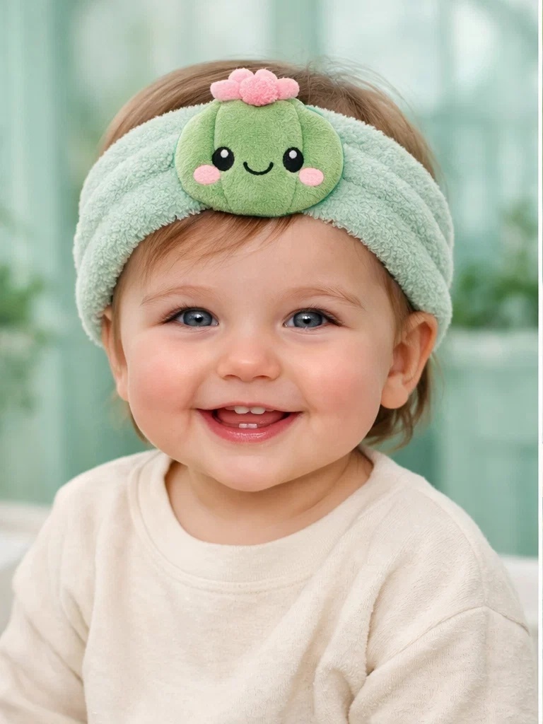 Cute Succulent Flower Baby Headband – Soft Baby Hair Accessory for Boutique Collections
