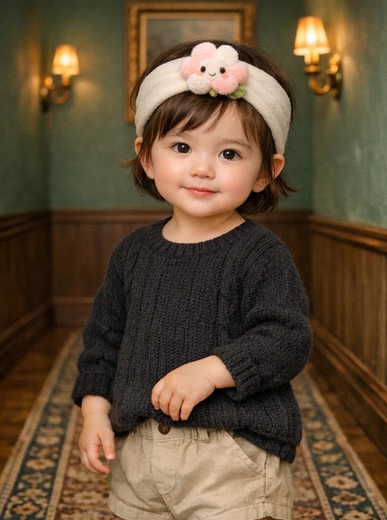 Faixa de cabelo para bebê com flor delicada bicolor – escolha certa para atacado e lojas infantis