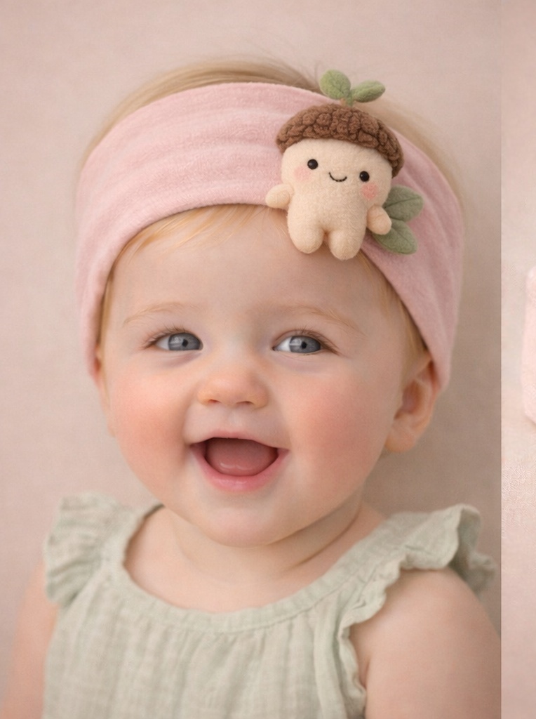 Diadema bebé muñeca flor rosa – Mayoristas B2B OEM