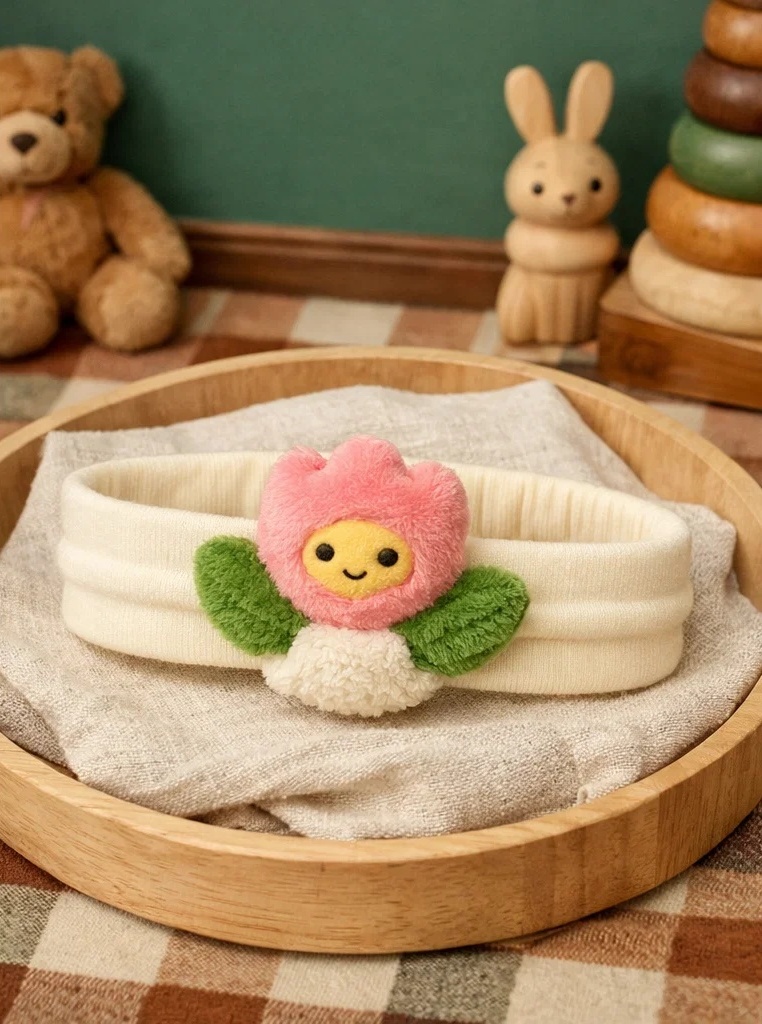 Baby-Stirnband mit niedlicher Tulpenpuppe – starker B2B-Artikel für Handel und Geschenkshops