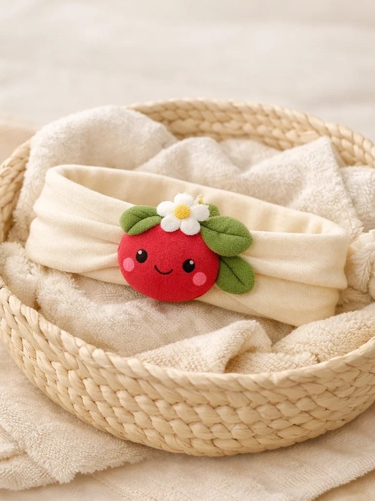Bandă de păr pentru bebeluși cu floare plușată și ghindă pentru en-gros – accesoriu boutique moale pentru private label