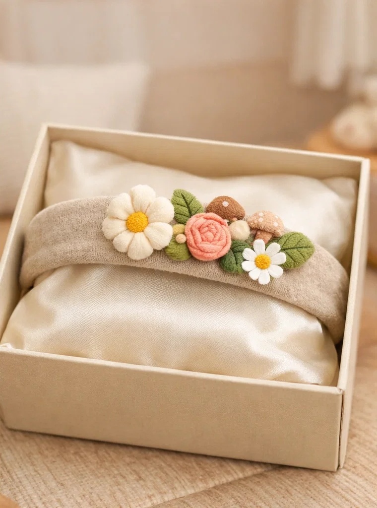 Minimalist Daisy Baby Headband – Simple and Elegant, Perfect for Newborns