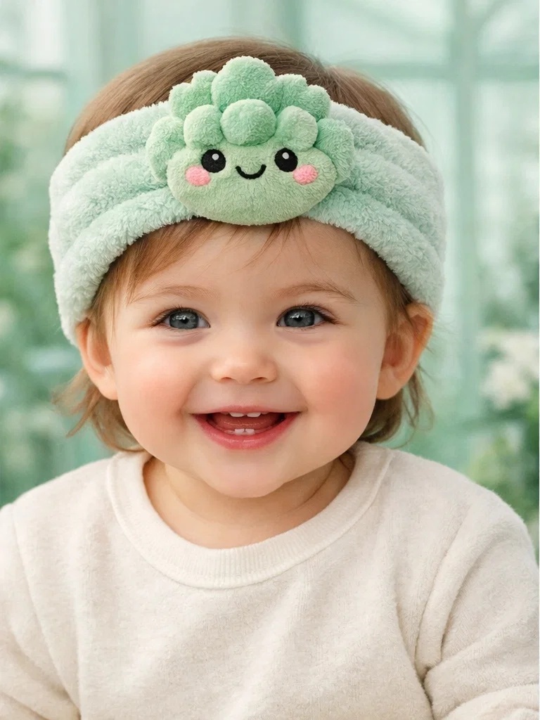 Plush Succulent Cartoon Baby Headband – Trendy Baby Hairband for Wholesale Baby Shops
